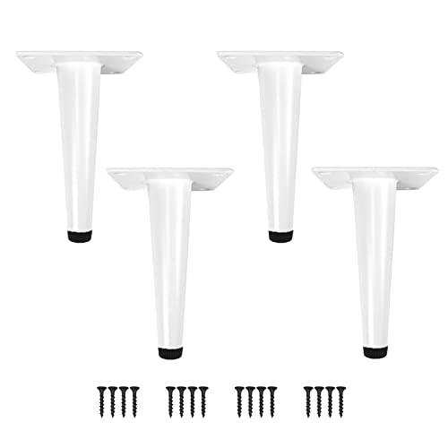 SIVIKIO Möbelfüße 4 Stück Möbelbeine Kegel Schräg/Vertikale Möbelfüße Edelstahl mit rutschfeste Gummibasis DIY für TV-Schrank Bett Sofa Badschrank von SIVIKIO