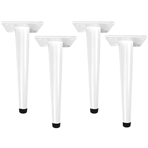 SIVIKIO Möbelfüße 4 Stück Möbelbeine Kegel Schräg/Vertikale Möbelfüße Edelstahl mit rutschfeste Gummibasis DIY für TV-Schrank Bett Sofa Badschrank von SIVIKIO