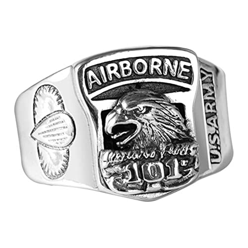 SIWAN Retro-Ring 925 Sterling Silber Ring Einfacher Adler Herrenring1, 67mm von SIWAN