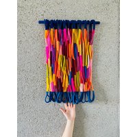 Seil Wandteppich | Makramee Dekoration Wickeltau Textilkunst Wandbehang Weben Gewebte Kunst Webkunst von SIWIweaves