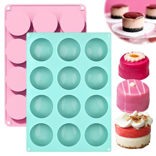 2 Stück Mini Muffins Backform - Silikon Cupcake Pan Set, Mini Muffinform, Tassen Muffin Form, Muffinblech, BPA-frei Antihaftbeschichtung Silikon Muffinförmchen für Cupcakes, Brownies, Kuchen von SIWOKJJO