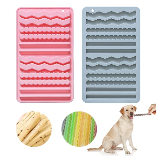 2 Stücke Hundekekse Backform Silikon, Silikon-Keksform Backmatte, Backmatte Hundekekse Kekse Sticks Hundeleckerli Formen, Backform Schokoriegel für DIY Snack Schokoriegel Keksstick Eiswürfel von SIWOKJJO