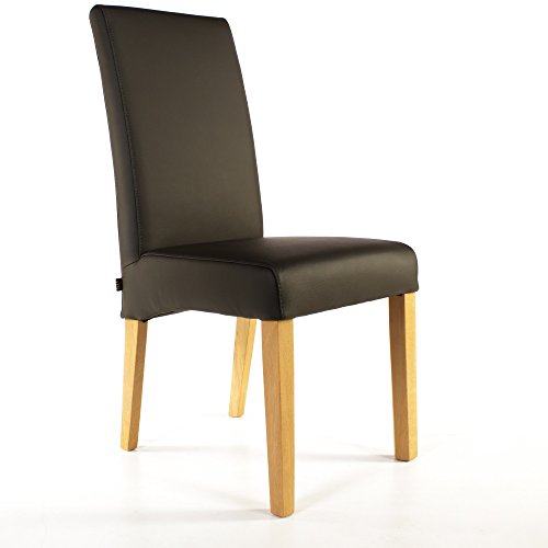 SIX Echt-Lederstuhl Massiv mit Nosag Federn Komfort Latexgurte Design Esszimmerstuhl Bambi Vollbezogen-Rindsleder Holzgestell Vollverleimt 150kg Belastbar Eiche Braun SIX Echt-Lederstuhl Massiv mit Nosag Federn Komfort Latexgurte Design Esszimmerstuhl Bambi Vollbezogen-Rindsleder Holzgestell Vollverleimt 150kg Belastbar Eiche Braun von SIX