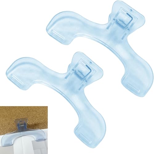 SIXHAOBU 2 Stück Buchseitenhalter Clips,transparente blaue Buchseitenhalter-Clips,multifunktionale praktische Buchklammern, transparente tragbare Lesebuchseitenhalter für Buchhandlungen Zuhause von SIXHAOBU