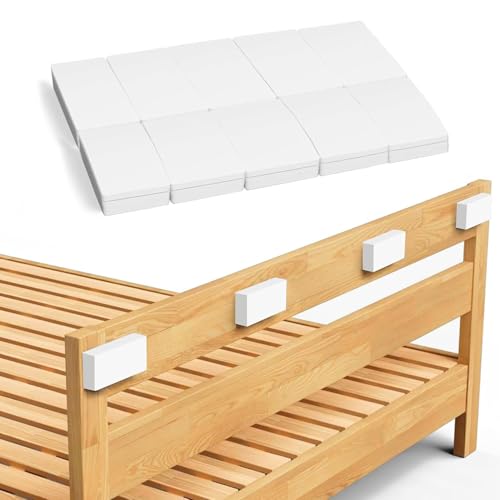 SIXHAOBU 20 Pcs Eva Foam Abstandshalter Wand, Kopfteil-Stopper für die Wand, Selbstklebend Wandschutz Bett, Bettgeräusch-Stopper für Möbel Wand Kopfteil (Weiß) von SIXHAOBU