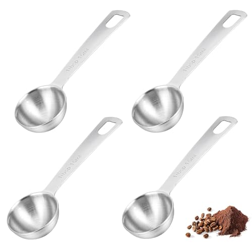 SIXHAOBU 4 Stück Kaffeelöffel Portionierer, 15ml Mini Messlöffel, Edelstahl Messlöffel, Gewürzlöffel, Geeignet Zum Backen Und Kochen In Der Küche Zu Hause SIXHAOBU 4 Stück Kaffeelöffel Portionierer, 15ml Mini Messlöffel, Edelstahl Messlöffel, Gewürzlöffel, Geeignet Zum Backen Und Kochen In Der Küche Zu Hause von SIXHAOBU