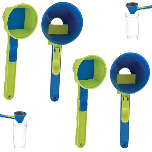 SIXHAOBU 4pcs Trichter-Proteinpulver-Schaufel tragbarer Formel-Schaufel Digitaler Messlöffel Trichter-Formel-Schaufel mit Schiebegriff und Skala für Proteinpulver Hafer SIXHAOBU 4pcs Trichter-Proteinpulver-Schaufel tragbarer Formel-Schaufel Digitaler Messlöffel Trichter-Formel-Schaufel mit Schiebegriff und Skala für Proteinpulver Hafer von SIXHAOBU