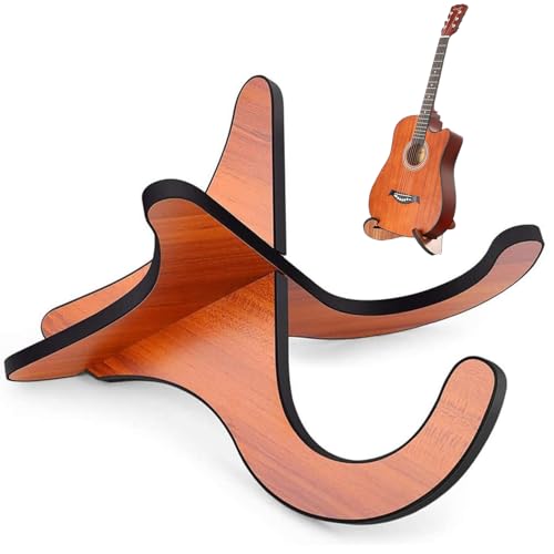 SIXHAOBU Gitarrenständer Holz Stabiler Anti-Rutsch Universal Bodenständer X-Rahmen Guitar Board Removable Holder Wooden Instrument Stand für Ukulele Mandolin Violin Banjo SIXHAOBU Gitarrenständer Holz Stabiler Anti-Rutsch Universal Bodenständer X-Rahmen Guitar Board Removable Holder Wooden Instrument Stand für Ukulele Mandolin Violin Banjo von SIXHAOBU