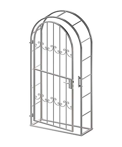 Gartentor Komplett-Set Rosenbogen inkl. Gartentor Metalltor Luna 1060 x 2150 x 300 mm von SIXONE