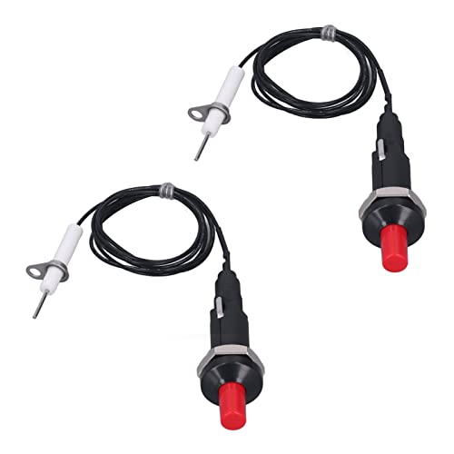 2 Stück Piezo-Zünder 1 Ausgang 2 Druckknopf mit Zündnadeldraht 1 Meter Piezoelektrischer Funken-Gasofen-Heizgerät für Kaminküche 2 Stück Piezo-Zünder 1 Ausgang 2 Druckknopf mit Zündnadeldraht 1 Meter Piezoelektrischer Funken-Gasofen-Heizgerät für Kaminküche von SIXRUN
