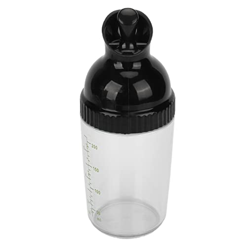 200-ml-Salatdressing-Shaker, Auslaufsicheres 200-ml-Glas für die Küche (BLACK) von SIXRUN