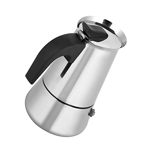 Edelstahl-Kaffeemaschine, Tragbare Mokkakanne für die Heimbüro-Reiseküche (100 ml) von SIXRUN