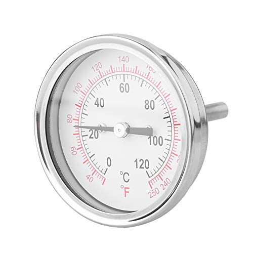 Hochtemperatur-Bimetall-Thermometer, Ofen-Grill-BBQ-Analog, Doppelskala, 62-mm-Zifferblatt, Langlebiges Metallmaterial für Genaue Temperaturmessung in Verschiedenen von SIXRUN