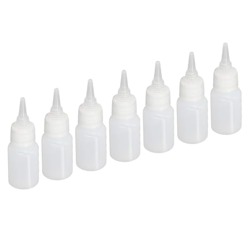SIXRUN 100 Stück 20ml Spritzflaschen Kunststoff Quetschflaschen für Flüssigkeit, Handwerk, BBQ, Flüssigkeit Soßen, Farbe, Öl, Kleber von SIXRUN