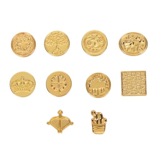 SIXRUN 10pcs Wachs Seal Stamp Head Set, Gravierte Musterdichtungsköpfe für Hochzeiten Weihnachten, Leicht zu Ersetzen, Geeignet für Einladungen, Pakete, Pakete SIXRUN 10pcs Wachs Seal Stamp Head Set, Gravierte Musterdichtungsköpfe für Hochzeiten Weihnachten, Leicht zu Ersetzen, Geeignet für Einladungen, Pakete, Pakete von SIXRUN