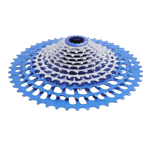 SIXRUN 12 Speed Fahrradkassette Leichtes Aluminium -Stahlfahrzeuge für Mountainbikes Radsportbegeisterte (blaues Silber) von SIXRUN