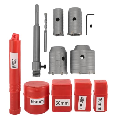 SIXRUN 30 40 50 65 Mm Betonlochsäure -Set, Wolframstahl -Ziegelmauer -Luftzugmauerwerk Mauermittel Cutter Kit für SDS Plus Schaftbohrer, Staubentfernungsöffnungen, Hohe Härte SIXRUN 30 40 50 65 Mm Betonlochsäure -Set, Wolframstahl -Ziegelmauer -Luftzugmauerwerk Mauermittel Cutter Kit für SDS Plus Schaftbohrer, Staubentfernungsöffnungen, Hohe Härte von SIXRUN