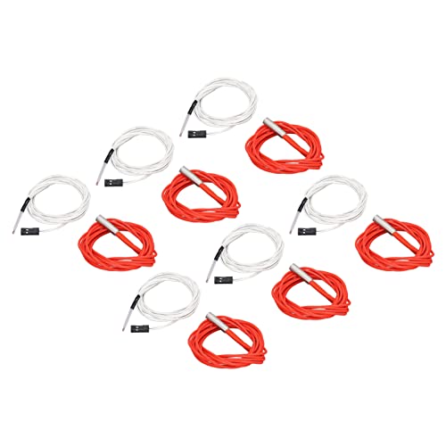 SIXRUN 6pcs -Thermistor mit 6 -pc Anschlussheizstangenkit für Ender 3 3D Drucker, Sicheres und Zuverlässiges Edelstahlmaterial von SIXRUN