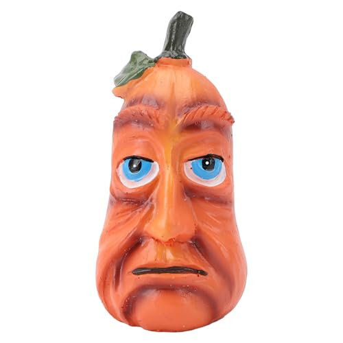 SIXRUN Abrasion Sturdy Funny Pumpkin Face Skulptur, Lebensechter Ausdruck, Innenbücherscheibenscheibenkamin, Ideal ohne Geruchsverlusterschein, Einzigartiges Design (E) von SIXRUN
