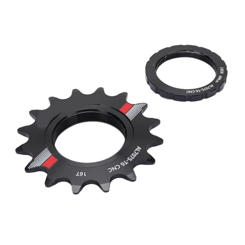SIXRUN Aluminium Fixed Gear Eingeschwindigkeitsbike Freilauf Hohe Genauigkeitstechnik für Stabilität und Glättung Beim Stadtriding (16T) von SIXRUN