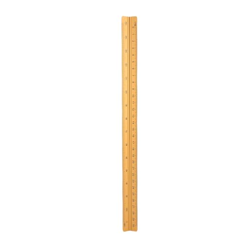 SIXRUN Architektur den Lineal für Architektur -Skala -Genauer Aluminium Dreiecksrolleer für Ingenieurwesen, 30 Cm Reichweite für Architekten, Ingenieure (GOLD) von SIXRUN