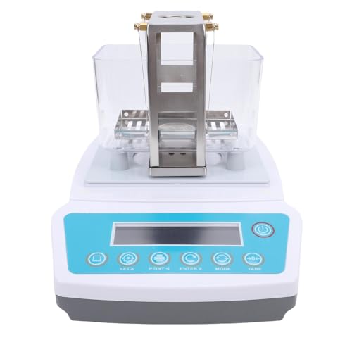 SIXRUN Dichte Messgerät für Goldreinheit Prüfung, LCD-Display Digital-Analysator mit Edelstahl Korb, Großer Wassertank für Blasen Beobachtung (2#) von SIXRUN