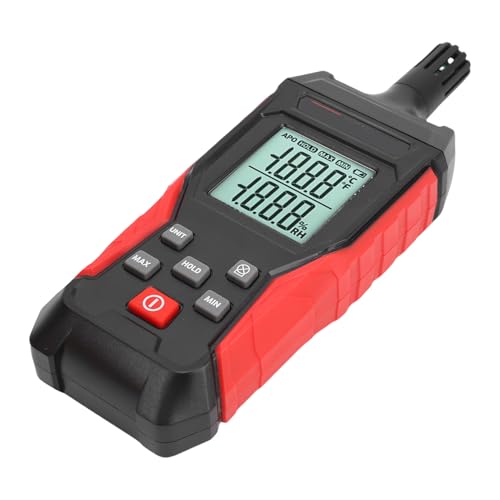 SIXRUN Digital Temperatur Feuchtigkeit Meter, Handheld Hygrometer mit Backlight Daten Halten, Genauigkeit quadratische Anzeige von SIXRUN