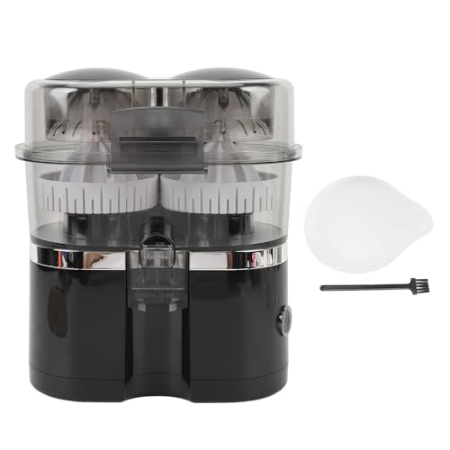 SIXRUN Doppelkopf Tragbarer Saftstrafe Elektrischer Zitrussuicer für Orange Zitronen Kiwi Grapefruit, Kompaktes Leichte Design, Einfaches Waschen (BLACK) von SIXRUN