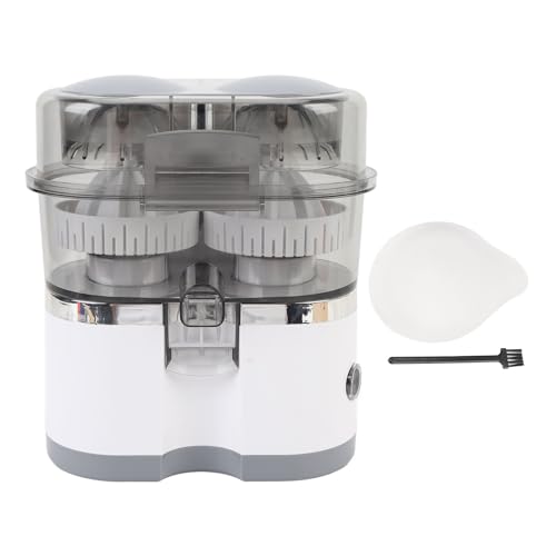 SIXRUN Doppelkopf Tragbarer Saftstrafe Elektrischer Zitrussuicer für Orange Zitronen Kiwi Grapefruit, Kompaktes Leichte Design, Einfaches Waschen (WHITE) von SIXRUN