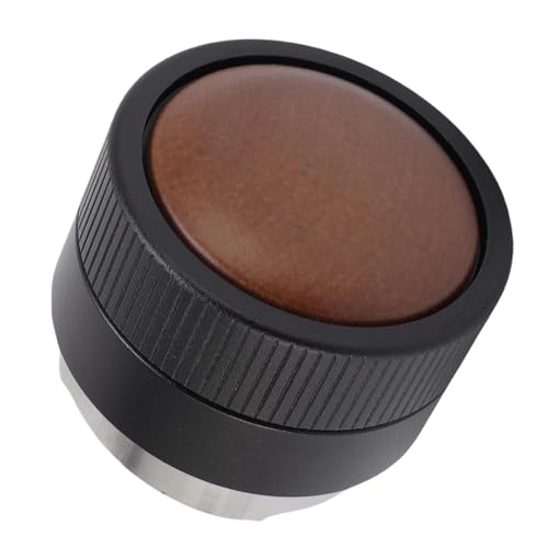 SIXRUN Edelstahl Kaffeestamper Verteiler mit Walnussholzgriff für gleichmäßige Bodenkompression, Kaffeeverteiler (51mm) von SIXRUN