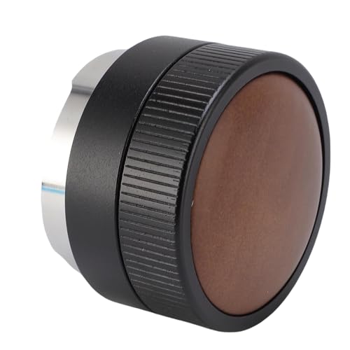 SIXRUN Edelstahl Kaffeestamper Verteiler mit Walnussholzgriff für gleichmäßige Bodenkompression, Kaffeeverteiler (58mm) von SIXRUN