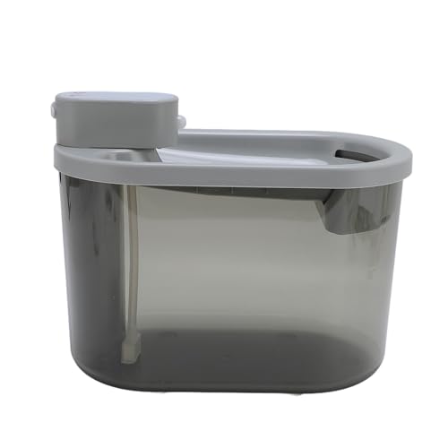 SIXRUN Haustier -Trinkdspenser 2.2L Katzenwasserbrunnen, Kompaktes Stilvolles Design für Häusliche Umwelt, Ruhiger Betrieb für Katzenhunde, Batterie 2200mah (Grey) von SIXRUN