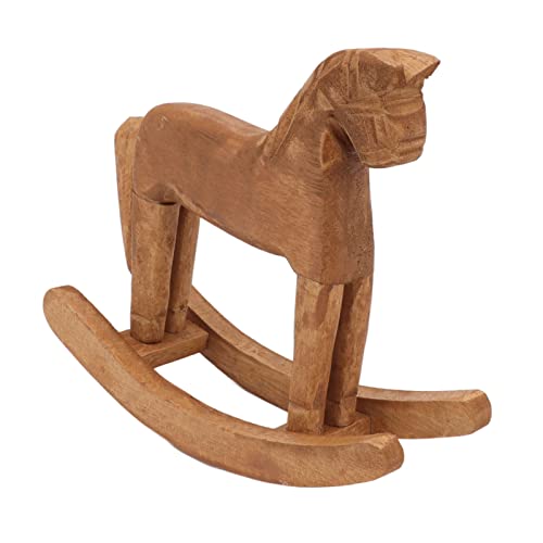 SIXRUN Holz Schaukelpferd, Handgeschnitztes Trojapferd, Trojanpferddekoration für Zuhause, Büro, Schlafzimmer SIXRUN Holz Schaukelpferd, Handgeschnitztes Trojapferd, Trojanpferddekoration für Zuhause, Büro, Schlafzimmer von SIXRUN