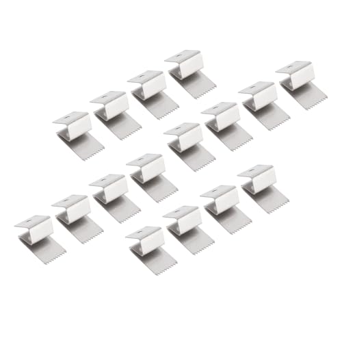 SIXRUN Hurricane Fensterclip, 16 Pack Edelstahl Stahlklammern mit Schrauben Sperrholz Sichere Hardware für Sperrholzschutz Wiederverwendbar (Originalfarbe) von SIXRUN