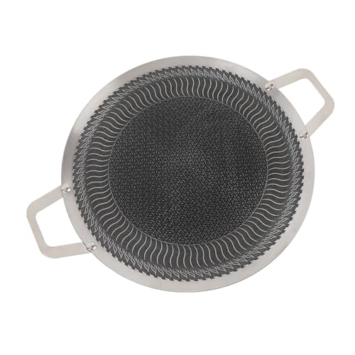 SIXRUN Innovative Grillpfanne mit Gleichmäßiger Hitzeverteilung, Zum Grillen von Steak -Wurst-Meeresfrüchte, Geeignet für 4-6 Menschen (38 cm) von SIXRUN