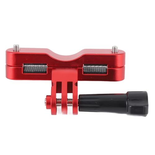 SIXRUN Kompakte Fahrradsitz Kamera Halter Stallmontage für X4 Actionkamera Zubehör Aluminiumlegierung Silikon (Rot) von SIXRUN