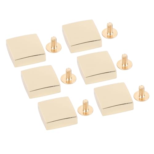 SIXRUN Lederbeutelgürteldekoration Quadrierte Nieten mit Zinklegungsmaterial für Einfache Installation 30 Set für Do -Self -Projects (GOLD) von SIXRUN