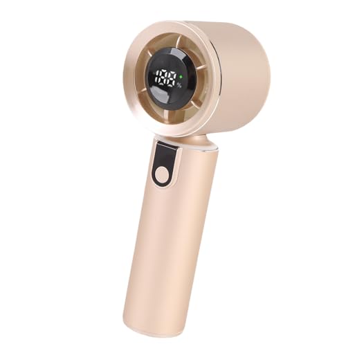 SIXRUN Leistungsstarker Mini-Handventilator mit Ambiente Licht, Wiederaufladbarer Leiser Ventilator für Outdoor-Aktivitäten von SIXRUN