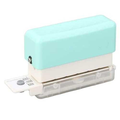 SIXRUN Locher 6 Löcher Mini Punching Machine mit A5 B5 A4 Papier für Schule, Arbeit und Journaling, mit Mehrlochführungsstreifen und Aufbewahrungsbox von SIXRUN