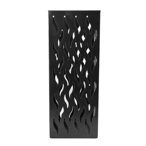 SIXRUN Metal Hollow Muster Regenschirmhalter Organisator für Home Office Hotel Space Design für 4-8 Lange Regenschirme (Black) von SIXRUN