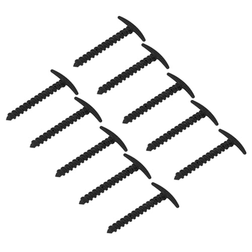 SIXRUN Nachhaltiger Kunststoff -Kunststoff Starker Eistel Leicht zu Verwenden Landanker für Camping -Wandern, 10pcs 5,7 Zoll Form Ist Geeignet, um Zelte Unter Verschiedenen Bedingungen der (Black) von SIXRUN