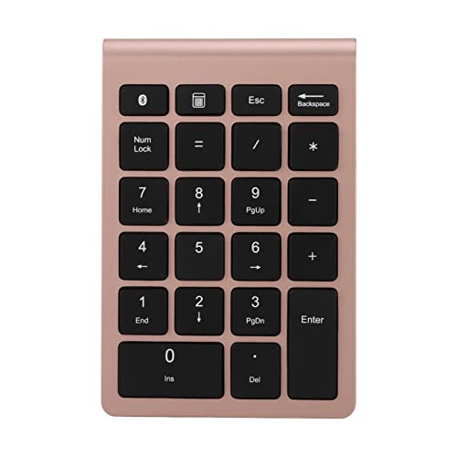 SIXRUN Nummernblock für Laptop, Ziffernblock Numpad 22 Tasten, Tragbare Schlanke -Nummernblock-Tastatur für Laptop, Desktop-Computer, PC, Büro, Reisen und Zuhause (Roségold) von SIXRUN