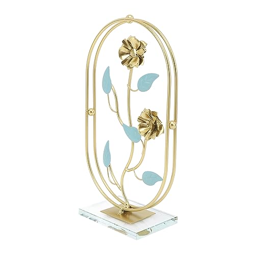 SIXRUN Ovaler Schrank Eisenverzierung, Moderne Modische Blumenform TV Eisen Eisen Ornament für Zuhause mit Handfarbiger Produktion (Rose) von SIXRUN