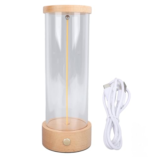 SIXRUN Schnurlose Nachttischlampe Magnetic LED Design Modernes Umgebungslicht für Schlafzimmer mit Massivem Holz, ABS, 800 MAH Wiederaufladbarer Akku von SIXRUN