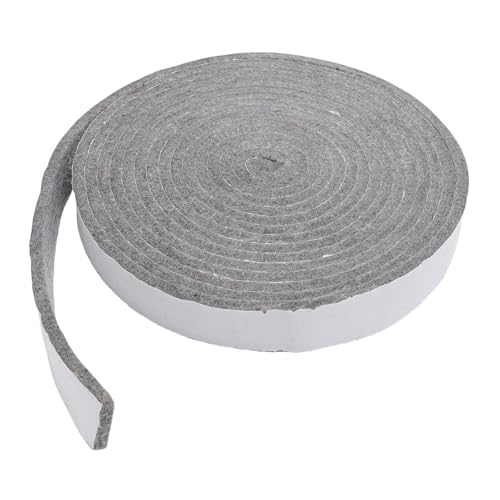 SIXRUN Selbstklebender BBQ Smoker Dichtung Felt, Hitzebeständige Grill Dichtung Ersatz für Grill, Felt Velours, Flocking Filz (GREY) von SIXRUN