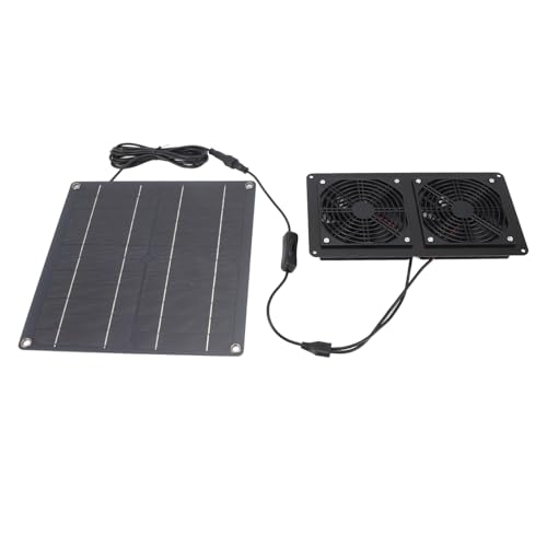 SIXRUN Solar -Exhaust -Fan Kit mit 15W Monokristallin Silicon Solar Panel für eine Wirksame Belüftung in Scheunen und Dachböden von SIXRUN