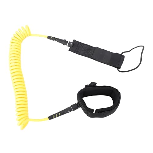 SIXRUN Surfboard Foot Lash Spuled Paddle Board Leg Seil 360 Grad Rotation für Stand -up -Paddleboard Knöchelgurt (Yellow) von SIXRUN