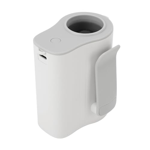 SIXRUN Taille Ventilator, Einstellbar 4000mAh Akku USB Wiederaufladbar Leise Hals Taille Ventilator für Reise, Strand, Camping (white) von SIXRUN