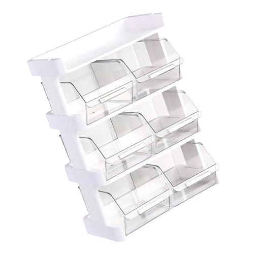 SIXRUN Teebeutelhalter-Organizer, Teebeutel-Organizer aus Kunststoff, Mehrschichtig, Platzsparende Teebeutel-Aufbewahrungsbox für Büro-Kaffeekapsel-Snack von SIXRUN