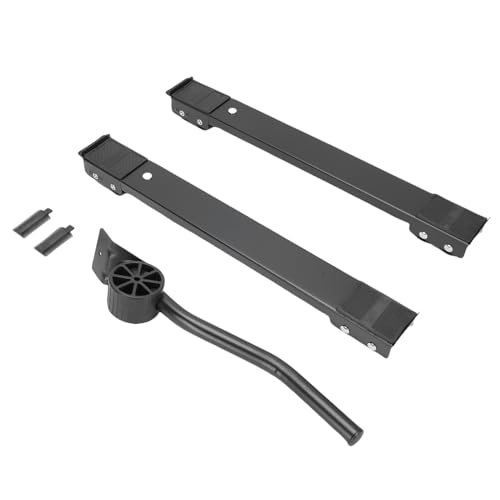 SIXRUN Verstellbare Geräte Rollen Geräuschlose Mobile Basis für Waschmaschine und Kühlschrank, einstellbarem Länge von 45-70cm, Höhe 4cm (Schwarz) von SIXRUN